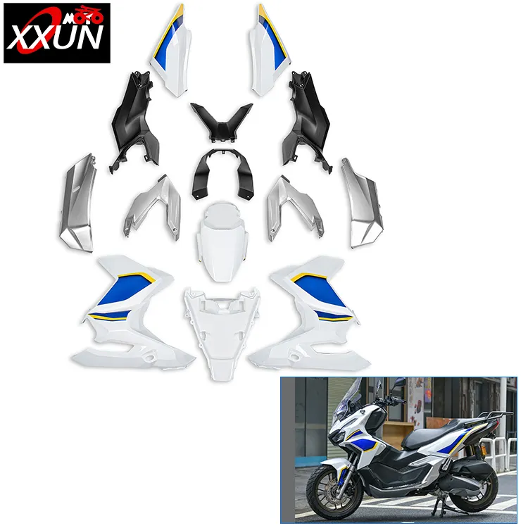 Carenados completos de inyección de motocicleta XXUN para Honda ADV 160 2023-2024, Kit de marco de carrocería, panel lateral, guardabarros para accesorios de ADV-160