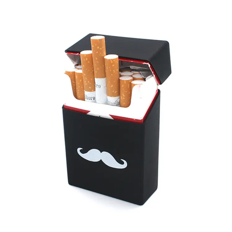 Étui à cigarettes en silicone personnalisé, étui de haute qualité alimentaire, type long et doux