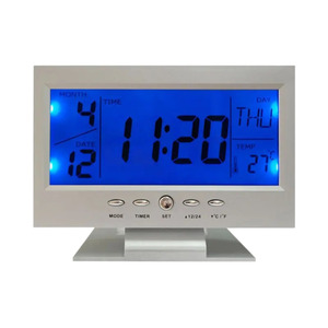 Grande display LCD calendario digitale e orologio con controllo vocale - Product Image 1