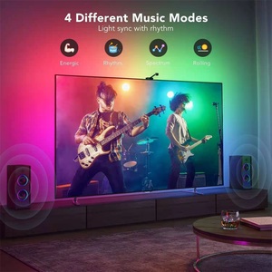 ชุดไฟแบ็คไลท์ LED TV 12V พร้อมกล้อง,แถบไฟแวดล้อมแบบแช่ไฟ RGBIC ใช้งานร่วมกับ Alexa และ Google Assistant สำหรับทีวี - Product Image 4