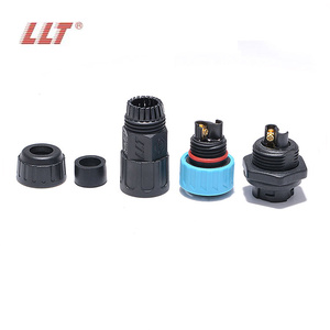 LLTM19無はんだネジ接続IP68バックナット2ピンパネルマウント25Aオスメス電源プラグ円形防水コネクタ