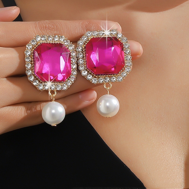 9 Earring - rose red