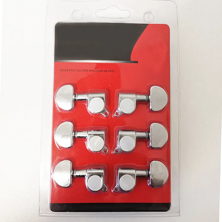 Pacote personalizado oem selado chaves cabeças da máquina de ajuste de guitarra elétrica acústica