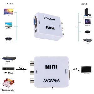 1080P Mini Video Convertor RCA <strong>AV</strong> <strong>to</strong> <strong>VGA</strong> Video <strong>Converter</strong> Conversor with 3.5mm Audio AV2VGA / CVBS + Audio <strong>to</strong> PC HDTV <strong>Converter</strong> - Product Image 5