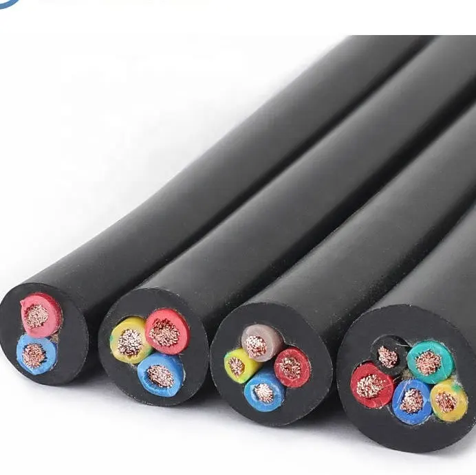 factory Yq/yqw/yz/yzw/yc/ycw 450/750v 0.3-150mm2 2-5cores Waterproof Flame-retardant Rubber Sheathed Power Cable And Wires