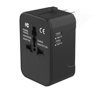 Cargador y adaptadores de viaje universales multifunción para uso de EE. UU., Reino Unido, UE, AUS con 1 cargador rápido de Puerto USB 2 tipo C - Product Image 4