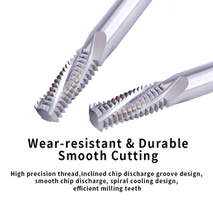 ECL High Precision 4-Flute CNC Carbide Thread Milling <strong>Cutter</strong> All Tooth Dovetail Curved Slot Router Bits for Aluminum OEM - Product Image 3