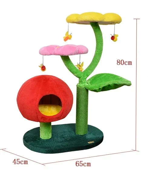 Tablero de rascar de árbol de gato interactivo de alta calidad el paraíso de la casa de gato Castillo gatito Villa nido hongo gato juguete