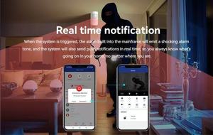 Sistema de alarma de seguridad controlado por aplicación 4G Gestión CMS para uso personal Detección de humo Material plástico ABS alimentado por batería - Product Image 4