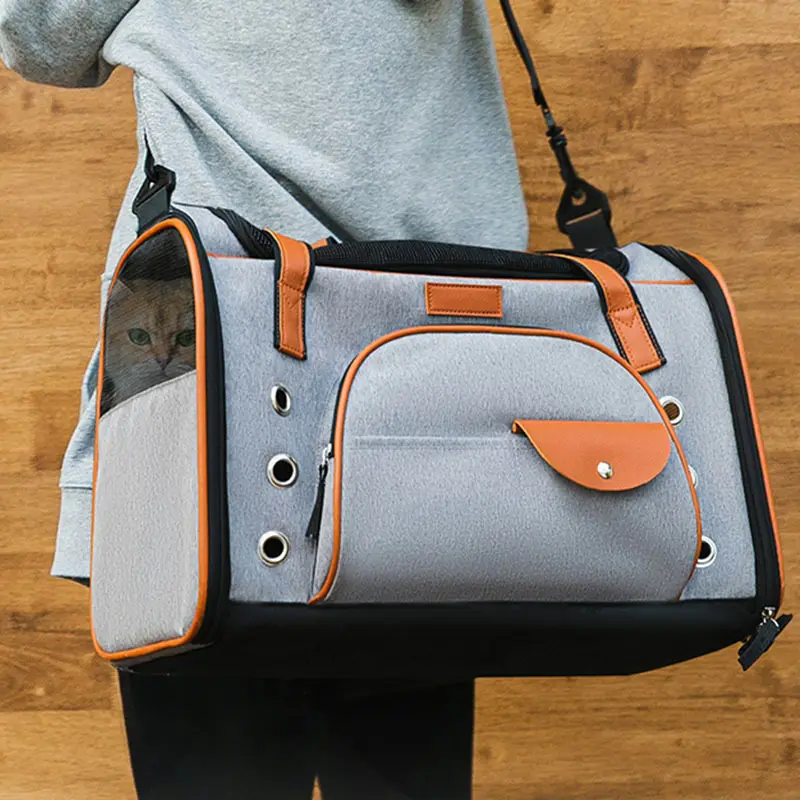 Yeni taşınabilir tek omuz askılı çanta araba evcil hayvan çantası nefes köpek çok fonksiyonlu katlanır çanta