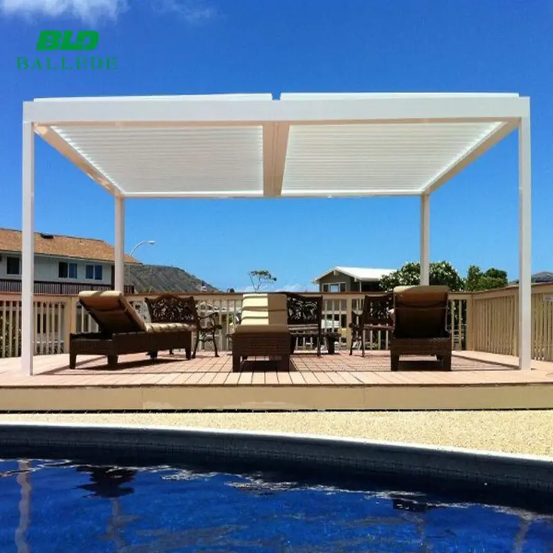 8x4Metres free standing alluminio con cornice patio pergola piscina all'aperto mobili