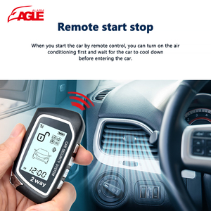 Sistema de alarma de coche bidireccional de Control de nueva tecnología con pantalla LCD Sensor ultrasónico largo y Sensor de choque DC12V Coche universal - Product Image 5