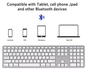 2022 de 109 llaves de Multi-funcional Bluetooth teclado inalámbrico para el ordenador portátil Tablet teléfono celular