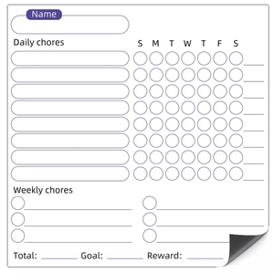 Factory Magnetic Magnet Fridge Planner, <strong>Custom</strong> Printing Chore Chart, Magnetic Calendar Board <strong>Notepad</strong> Whiteboard for Fridge - Product Image 1