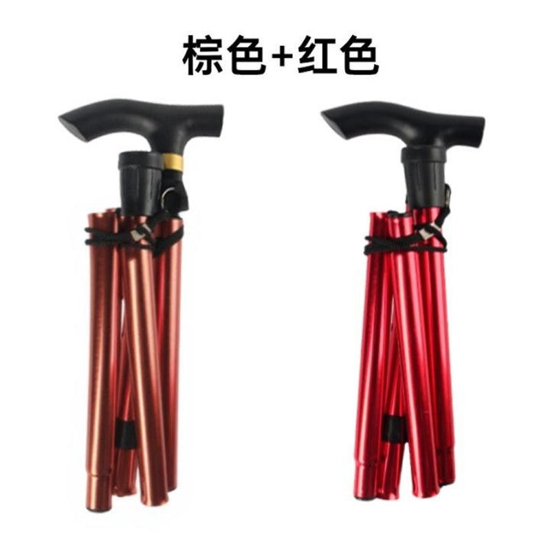 ไม้เท้าเดินป่าแบบพับได้ (สีแดง 1 อัน และสีน้ำตาล 1 อัน)