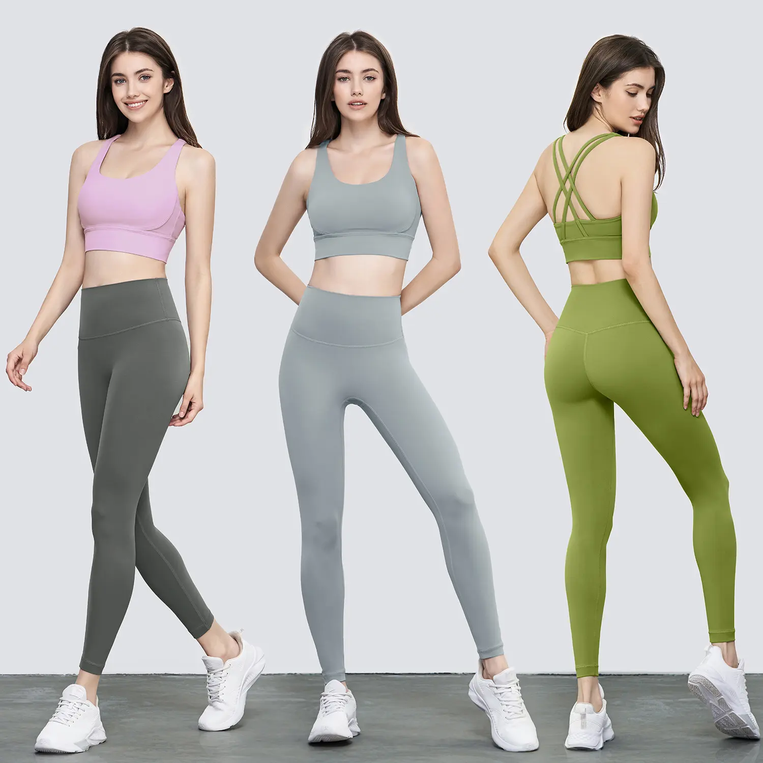 LOLOLULU Breathable Custom Logo Gym Yoga Leggings Sets Sports Bra Sets For Women