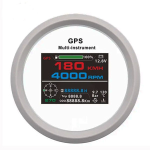 Inteligente 6 Função Digital Dashboard: GPS Speed Engine Hour Meter Oil Pressure Temp Gauge para caminhões Barcos 24V