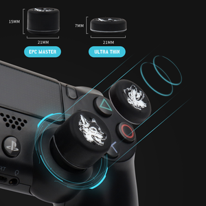 4 adet Wolf silikon Thumb çubuk kavrama koruyucu PS4/PS5/Xbox/anahtarı Pro denetleyici Joystick Analog sapları Gamepad aksesuarları - Product Image 2