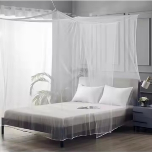 Mosquitera de cama cuadrada de gran tamaño, cortinas rectangulares de fácil instalación para mosquitera de dormitorio - Product Image 6