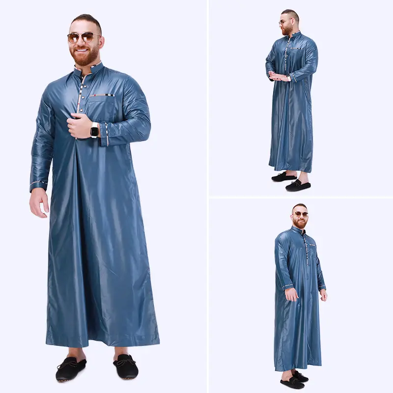 2023 בגדים מסורתיים באיכות גבוהה אבזרים צבע אחיד שמלה מוסלמי ארוך לנשים