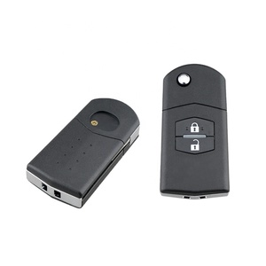 マツダ用2ボタンフリップ折りたたみリモコンカーキーフォブシェルケース3 5 6 RX8 MX5 - Product Image 1