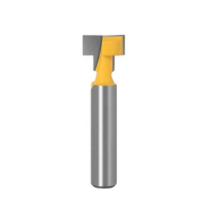 LEE-X T Slot Milling <strong>Cutter</strong> 6.35mm 8mm 12.7mm Shank <strong>1</strong>/<strong>4</strong> <strong>1</strong>/2 T-Type Slotting Bit Lock Hole Router Bit for Wood Woodworking Tool - Product Image 1