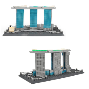Wange Kids Architecture Building Block Set Marina Bay Sands Toy Architecture para jóvenes arquitectos-Icónico del mundo real inspirado - Product Image 5