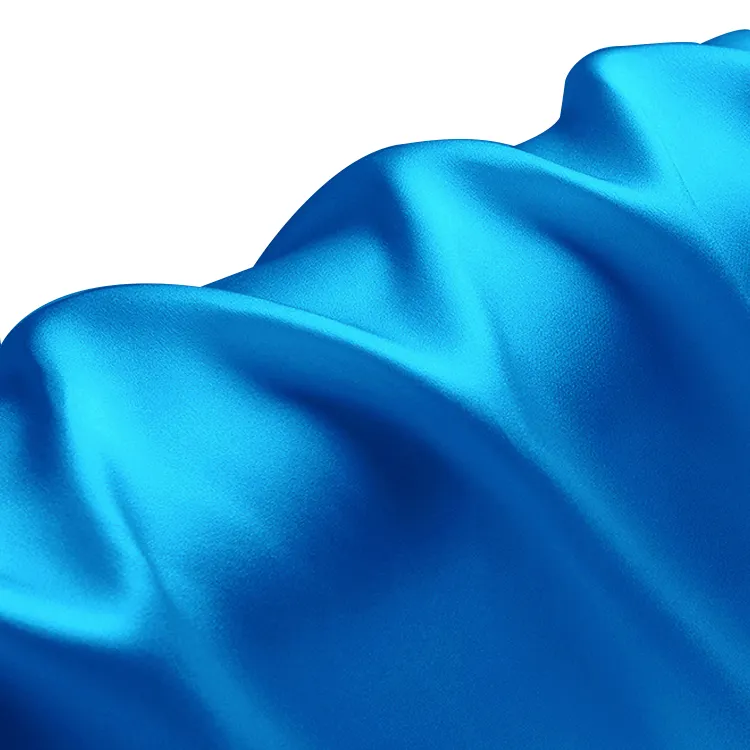 30 мм шелковая ткань Charmeuse ширина 45 "No.02 цвет бирюзовый павлин синий для шелковых глаз