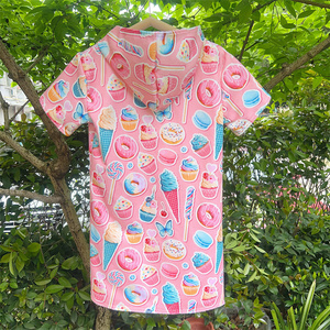דפוס donut זול דפוס donut דפוס donut מגבת פונצ 'ו עם רוכסן למעלה תינוק ילדים חוף