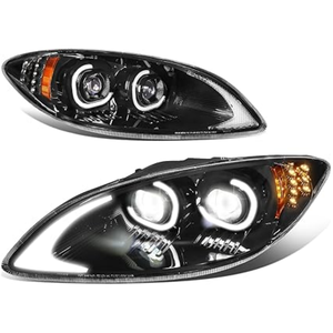 Led c-phong cách Halo chiếu đèn pha tương thích với 09-18 quốc tế gặt đập Prostar, đen nhà ở - Product Image 1