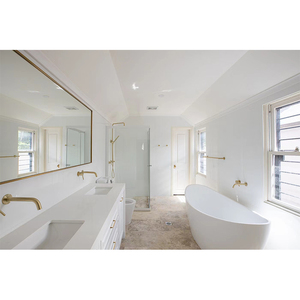 Một Nghiên Cứu Trường Hợp Của Dự Án Nhà Ở Ở Sydney Úc Trắng Shaker Tủ Bếp Với Vàng Xử Lý Và Phòng Tắm Vanity Trắng - Product Image 5