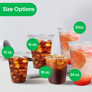 Eco-Friendly 18oz 560ML Clear Disposable PLA Plastic <strong>Cup</strong> with Lid Biodegradable and Compostable for Parties - Product Image 2