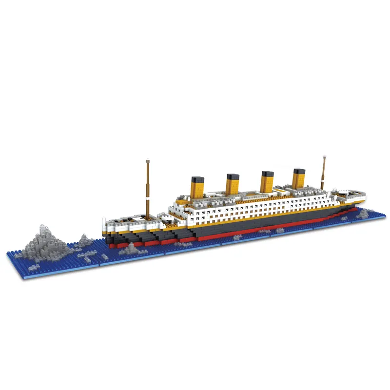 Titanic modelli 3D Micro blocchi giocattoli a buon mercato barche navi blocchi di costruzione educativi fai da te giocattoli per bambini