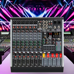 Professional 8-channel Audio <strong>Mixer</strong> with USB Interface and Built-in 99 Types of 24 Bit DSP Effects - Product Image 2