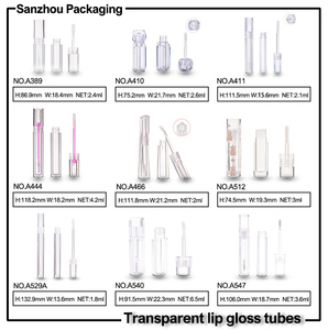 หลอดลิปกลอสพร้อมแปรงหลอดลิปกลอส PETG แบบใสเต็มทรงเหลี่ยมเปล่า - Product Image 5