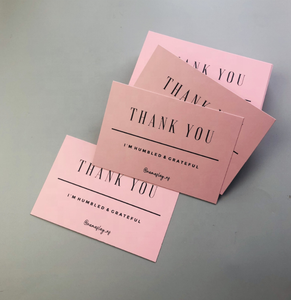 Custom Design High Quality Logo Design Print Matte Saying Thank You Cards for Small Business - Product Image 2