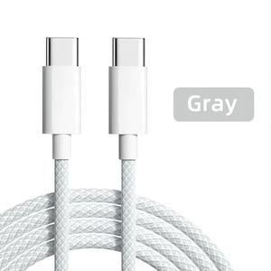 Eco-Friendly 60W Fast Data Charging <strong>USB</strong>-C to <strong>USB</strong>-C Cable Soft Silicone Nylon Jacket Compatible iPhone 15 <strong>Serial</strong> Mobile Phones - Product Image 2