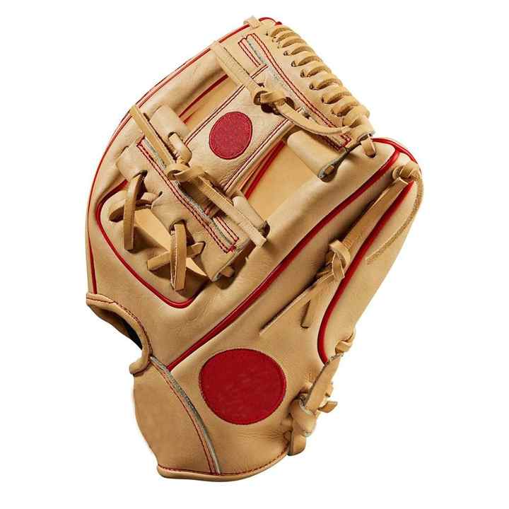 Personalized Baseball Gloves Kip White Tan Baseball Gloves Infield