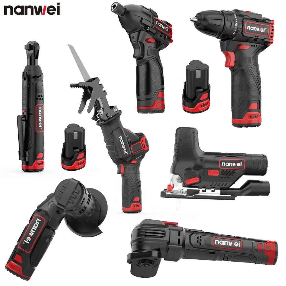 nanwei tools set box power tools set 12V battery type-C port Tool kit