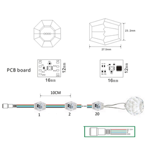 3D <strong>DMX</strong> SPI RGB String 360 Degree 23mm <strong>LED</strong> <strong>Pixel</strong> Ball <strong>matrix</strong> <strong>Light</strong> <strong>Pixel</strong> Bars for Christmas Lighting - Product Image 5