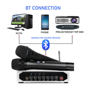 DX-8B USB คอมพิวเตอร์ไมโครโฟนไมโครโฟนไร้สายหนึ่งสำหรับสองทีวีคอมพิวเตอร์ BT กับสมดุลครอบครัวบ้าน K เพลง