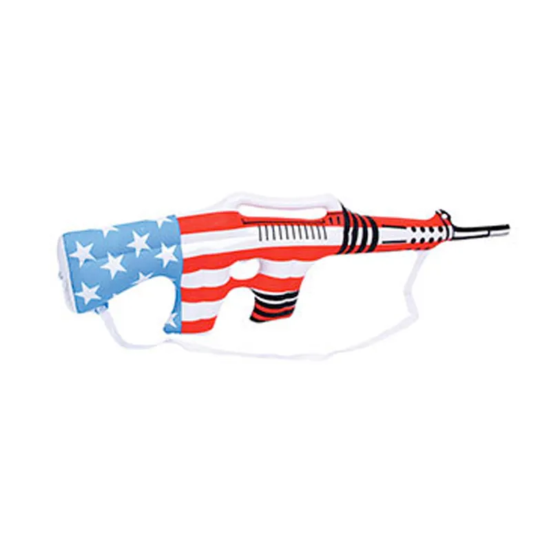 เด็กธงอเมริกันพองปืนไรเฟิลของเล่นสำหรับตกแต่ง Pary เด็กพลาสติกปืนไรเฟิลปลอมสำหรับขาย