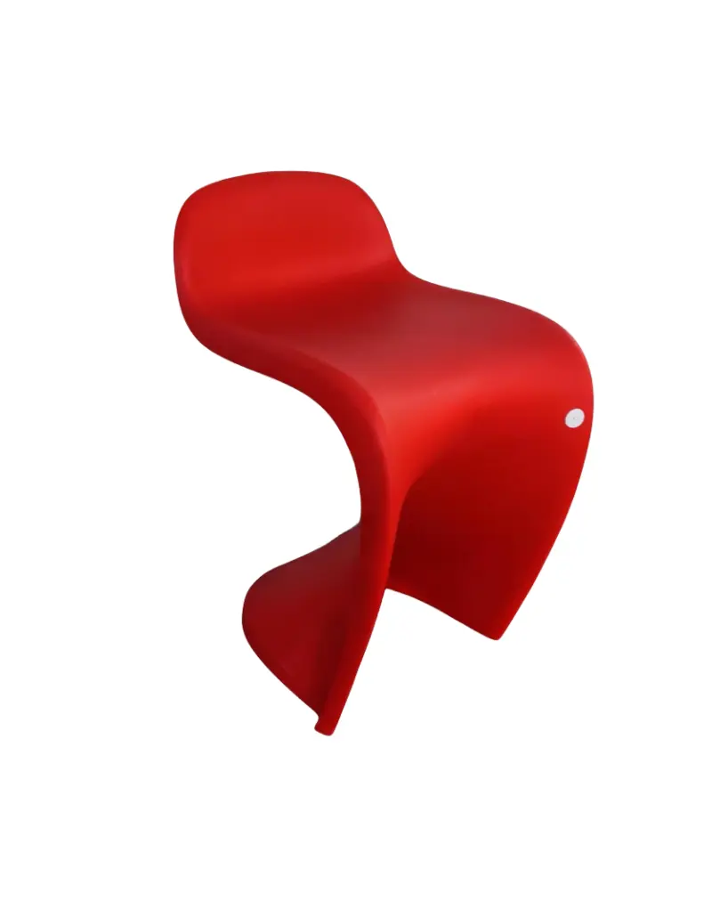 كرسي بلاستيكي يمكن تكديسة فوق بعضه بدون مساند للبيع بالجملة، كراسي غرفة معيشة مبتكرة حديثة على شكل حرف s، كرسي غرفة انتظار