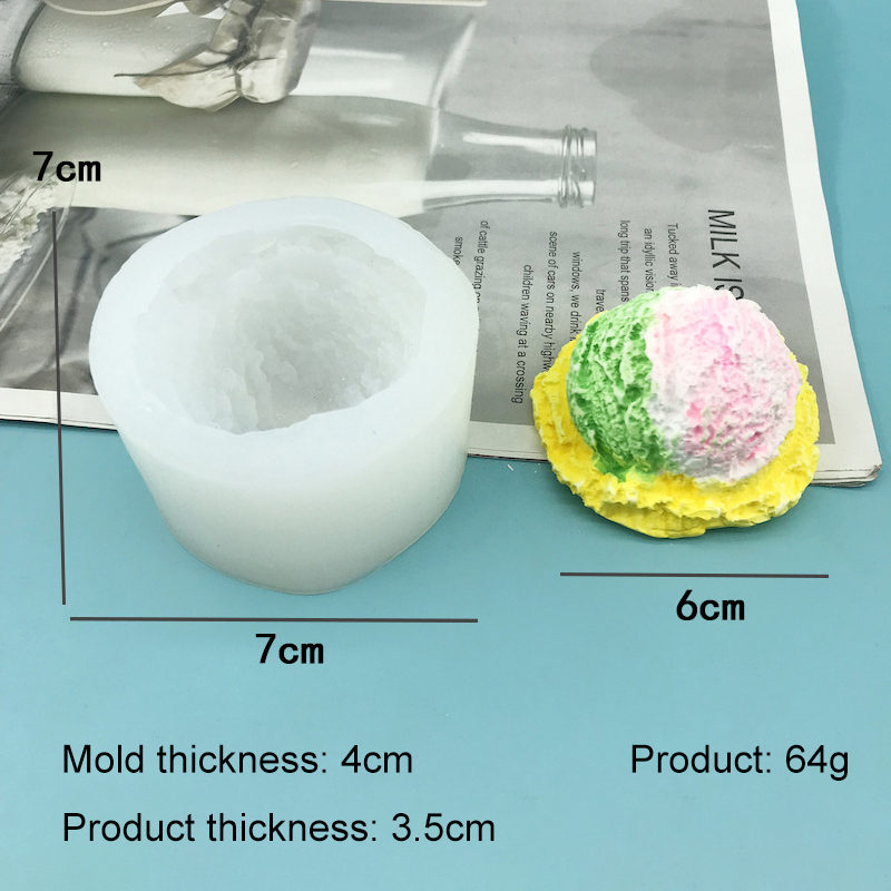 1 grand cornet de glace - Cylindre blanc