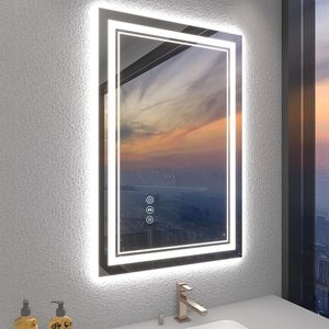 批发触摸屏镜子大LED智能镜子，带防雾，适用于公寓或酒店项目 - Product Image 1