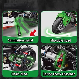 Ept 1/6 quy mô Lắp ráp khối khối xây dựng echnic xe máy đồ chơi Moto Kit xe máy khối xây dựng - Product Image 3