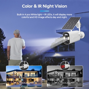 4MP 4 pz telecamere solari H.265 citofono Audio 10 canali Nvr Kit WiFi sistema di sicurezza senza fili per esterni telecamera solare - Product Image 3