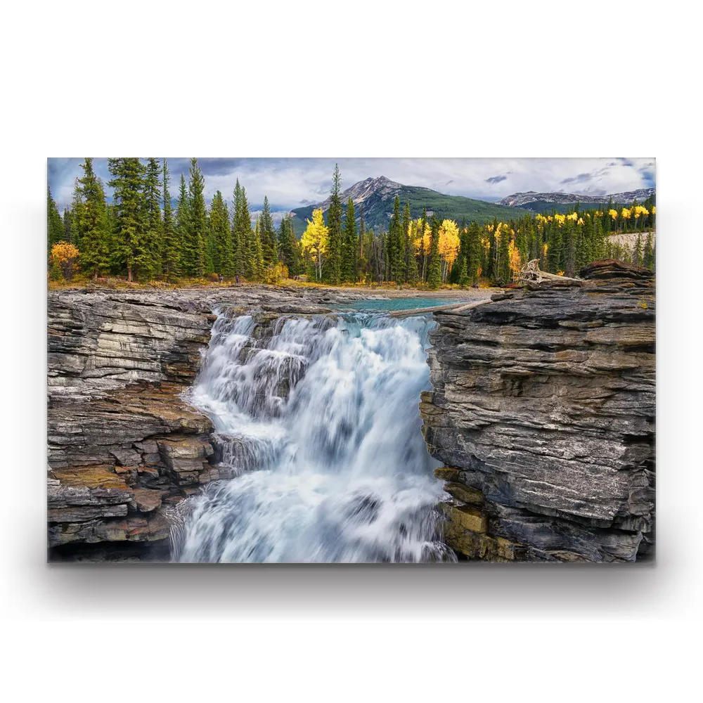 Wand kunst Malerei gerahmte Wasserfall natürliche Landschaft Landschaft Bild Leinwand druck