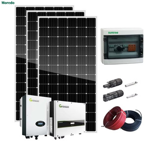 完整的家用太阳能系统3Kw 10Kw 15kw关/开系统高品质太阳能系统太阳能套件，带太阳能电池板 - Product Image 1