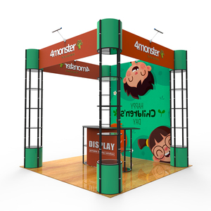 Diseño personalizado portátil 10x20 Trade Show Display Booth Exhibición Stands Shell con tela de tensión para publicidad - Product Image 3